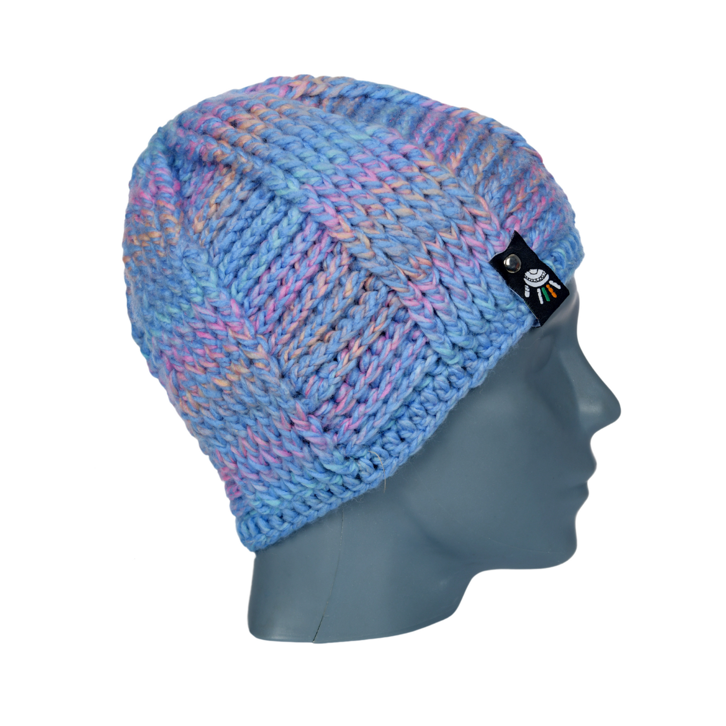 Blue Spectrum Round Beanie