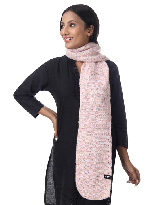 Charming Pastel Pink Crochet Scarf Happy Cultures