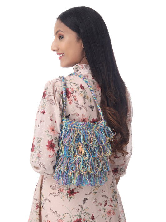 Floral Multi Frilled Crochet Satchel Happy Cultures