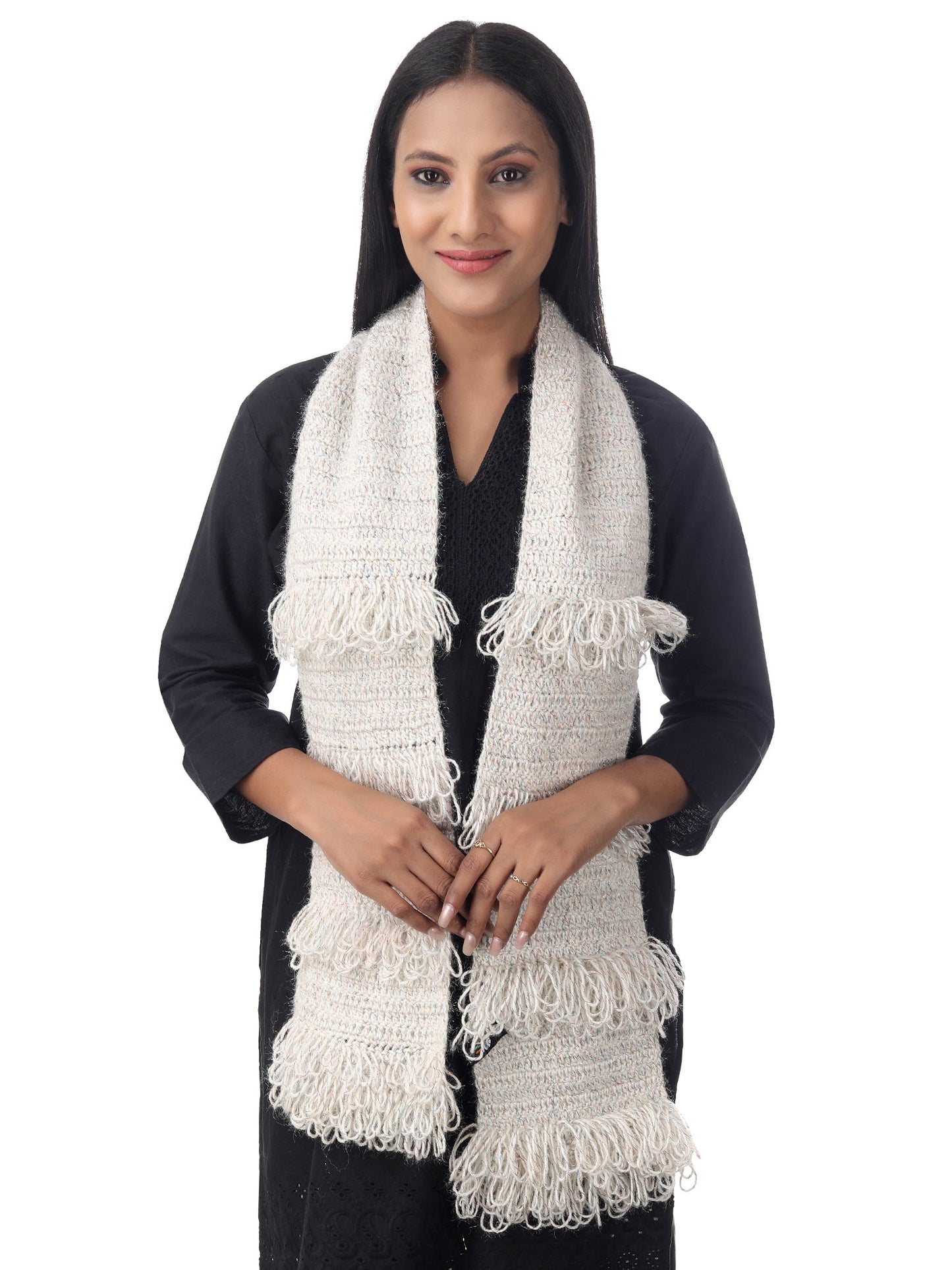 Ivory Whisper Frilled Scarf Happy Cultures