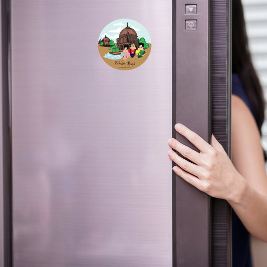 Kumbh Mela Khusro Bagh Fridge Magnet (3 inch) Happy Cultures