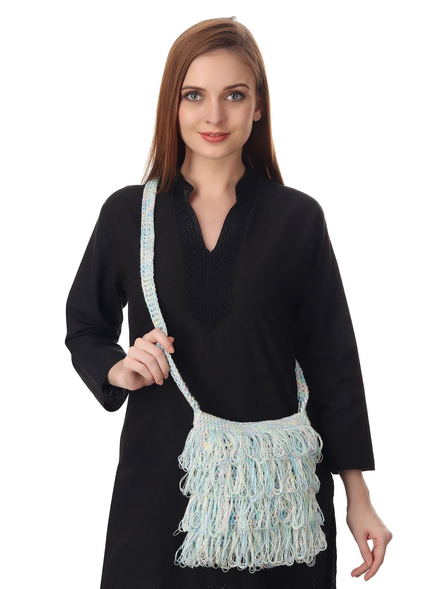 Pastel Rainbow Frilled Crochet Satchel Happy Cultures