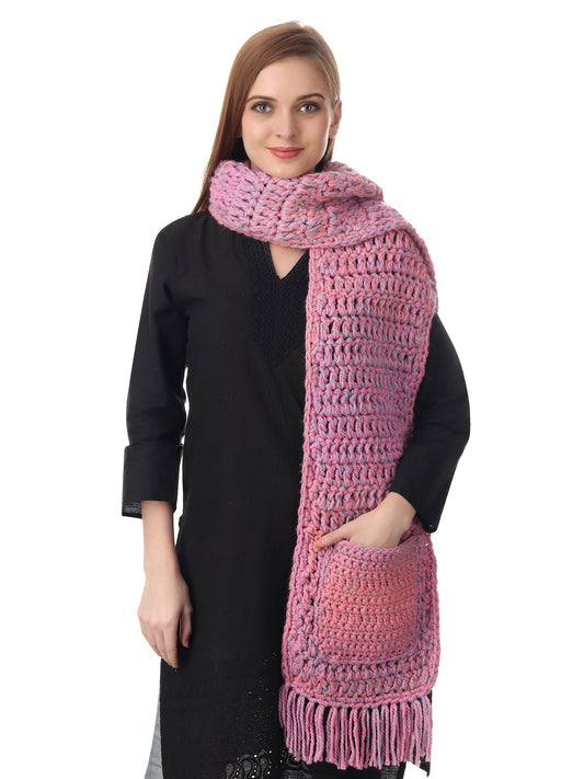 Pocketed Pink Ombre Unisex Scarf Happy Cultures