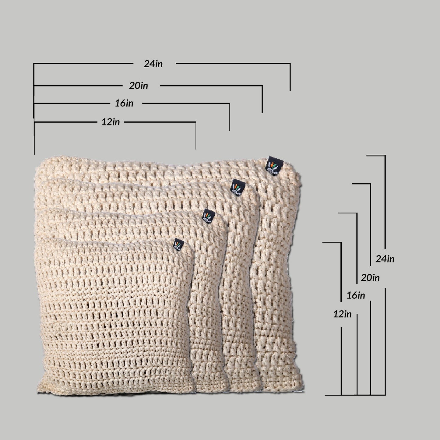 Twisted Charm Cotton Cushion Cover Happy Cultures