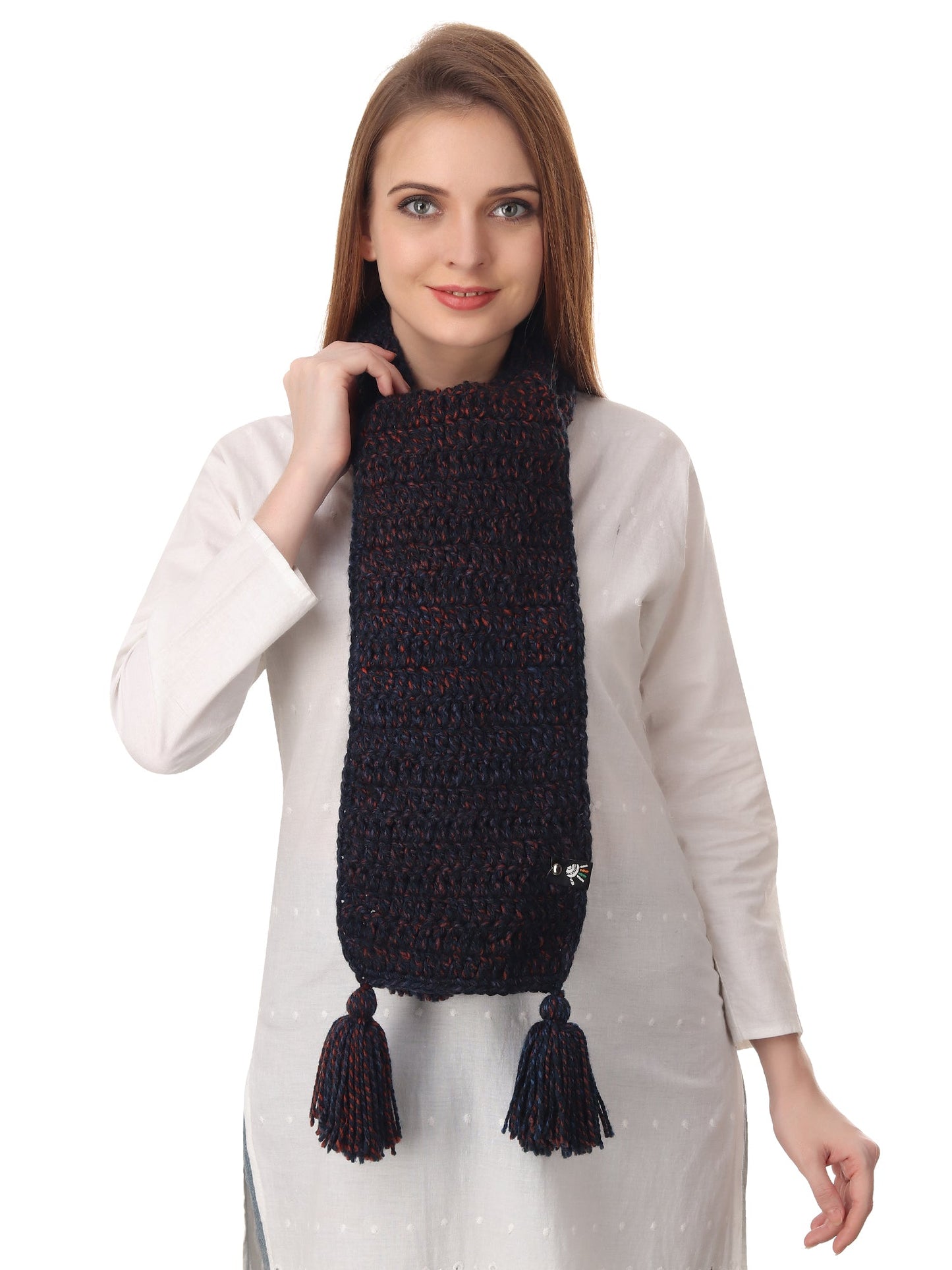 Warm Blue Ombre Crochet Scarf Happy Cultures