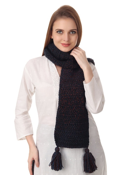 Warm Blue Ombre Crochet Scarf Happy Cultures