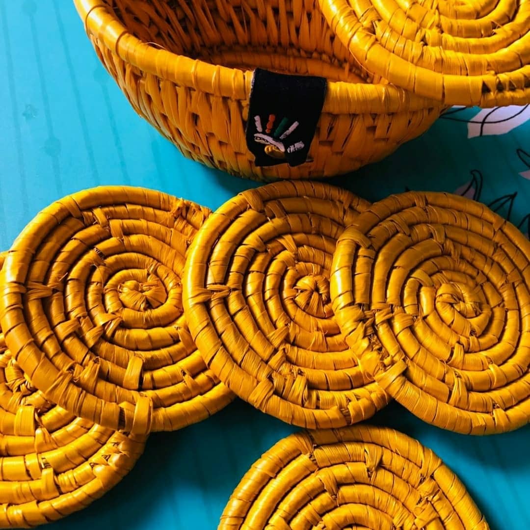 Canary Grass Fiber Coaster - Happy Cultures