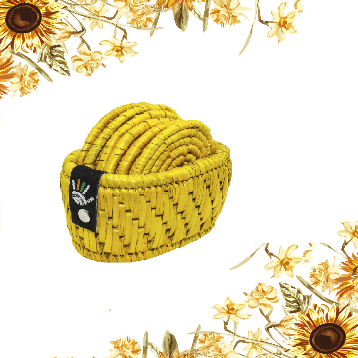 Canary Grass Fiber Coaster - Happy Cultures