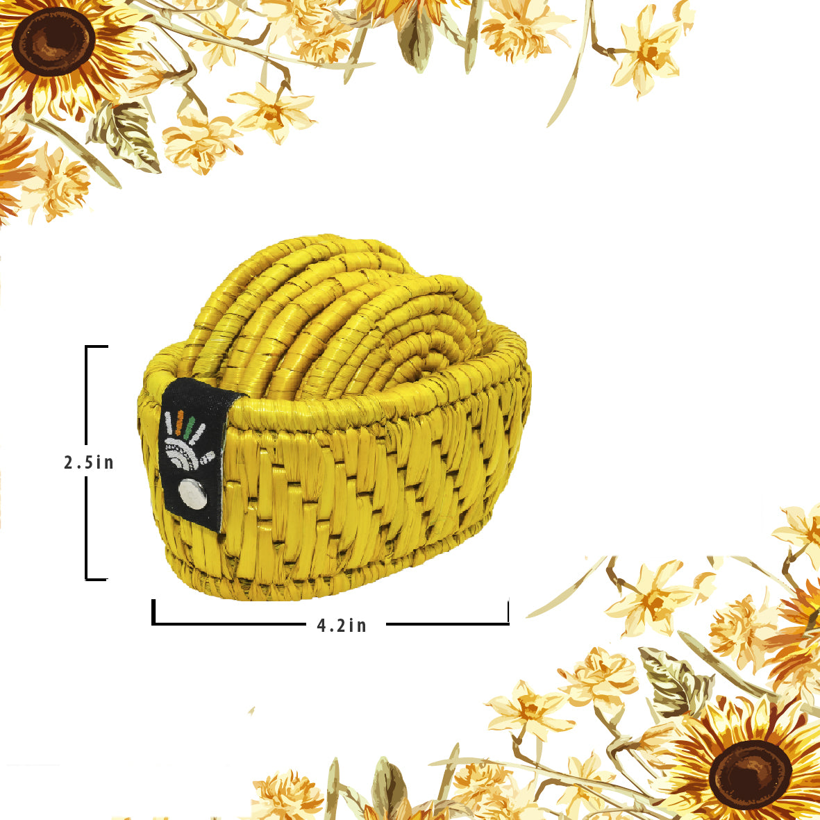 Canary Grass Fiber Coaster - Happy Cultures