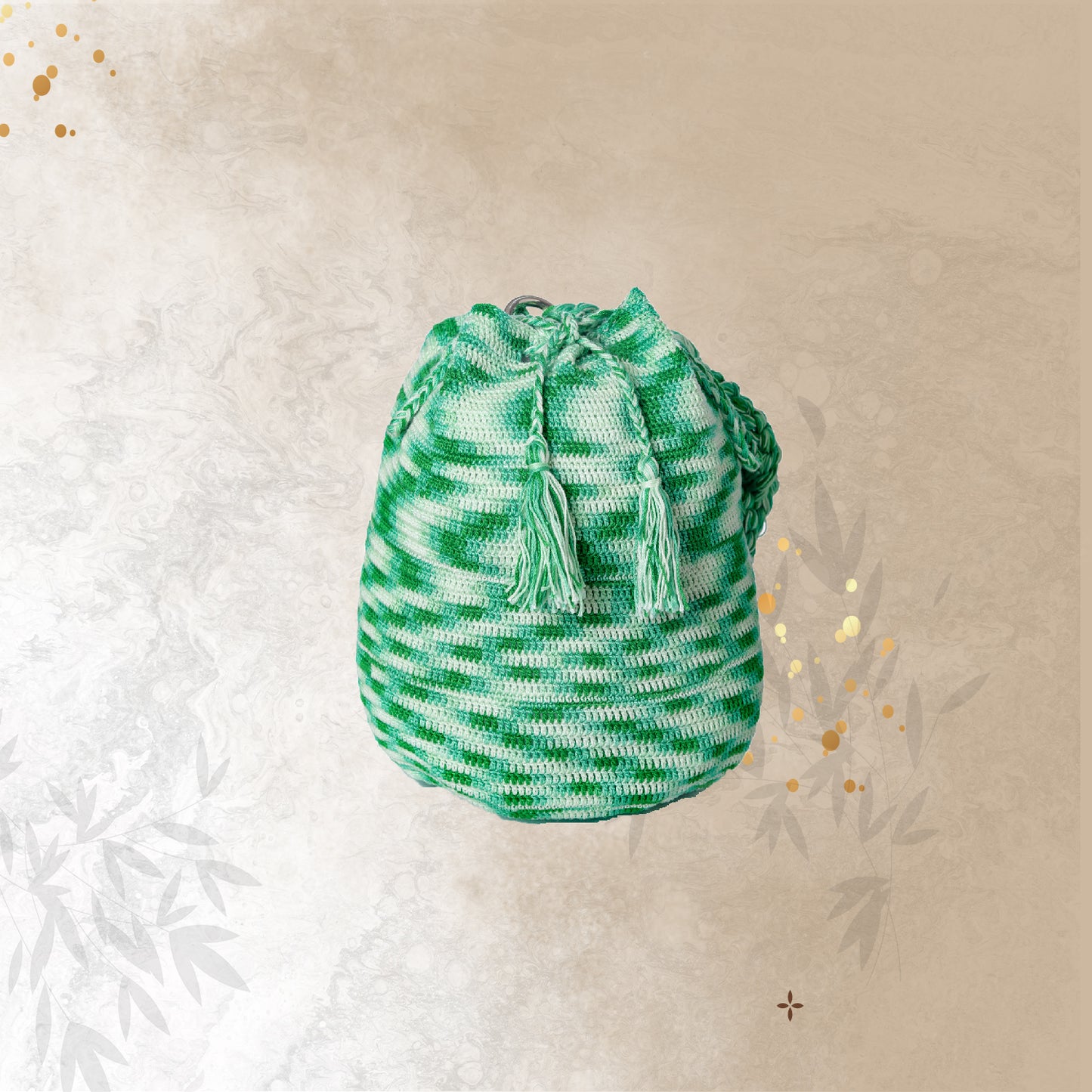 Happy Cultures Emerald Green Tassel Potli Bag