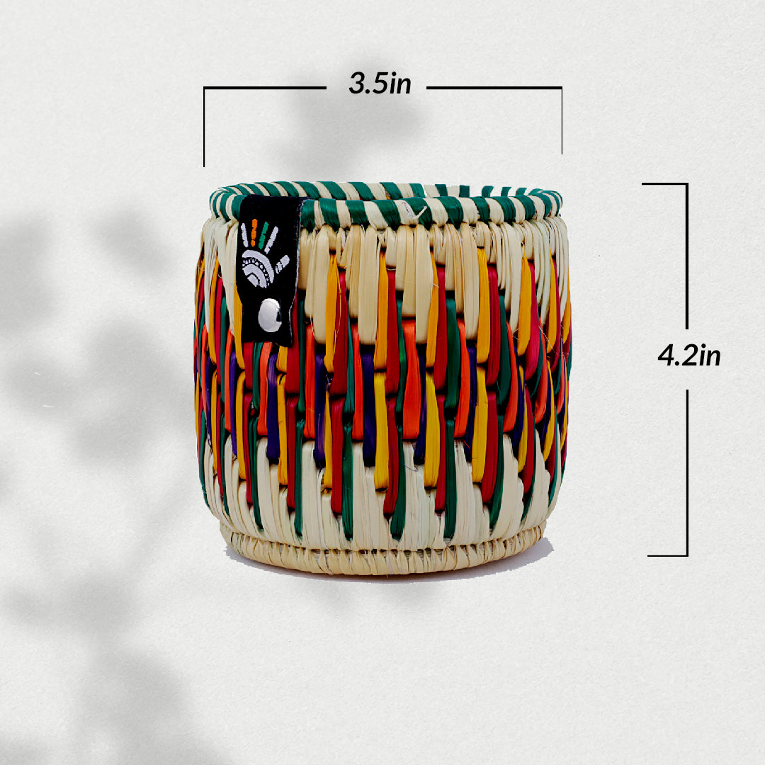 Happy Cultures 'Fiery' Red and Yellow Moonj Pen Stand