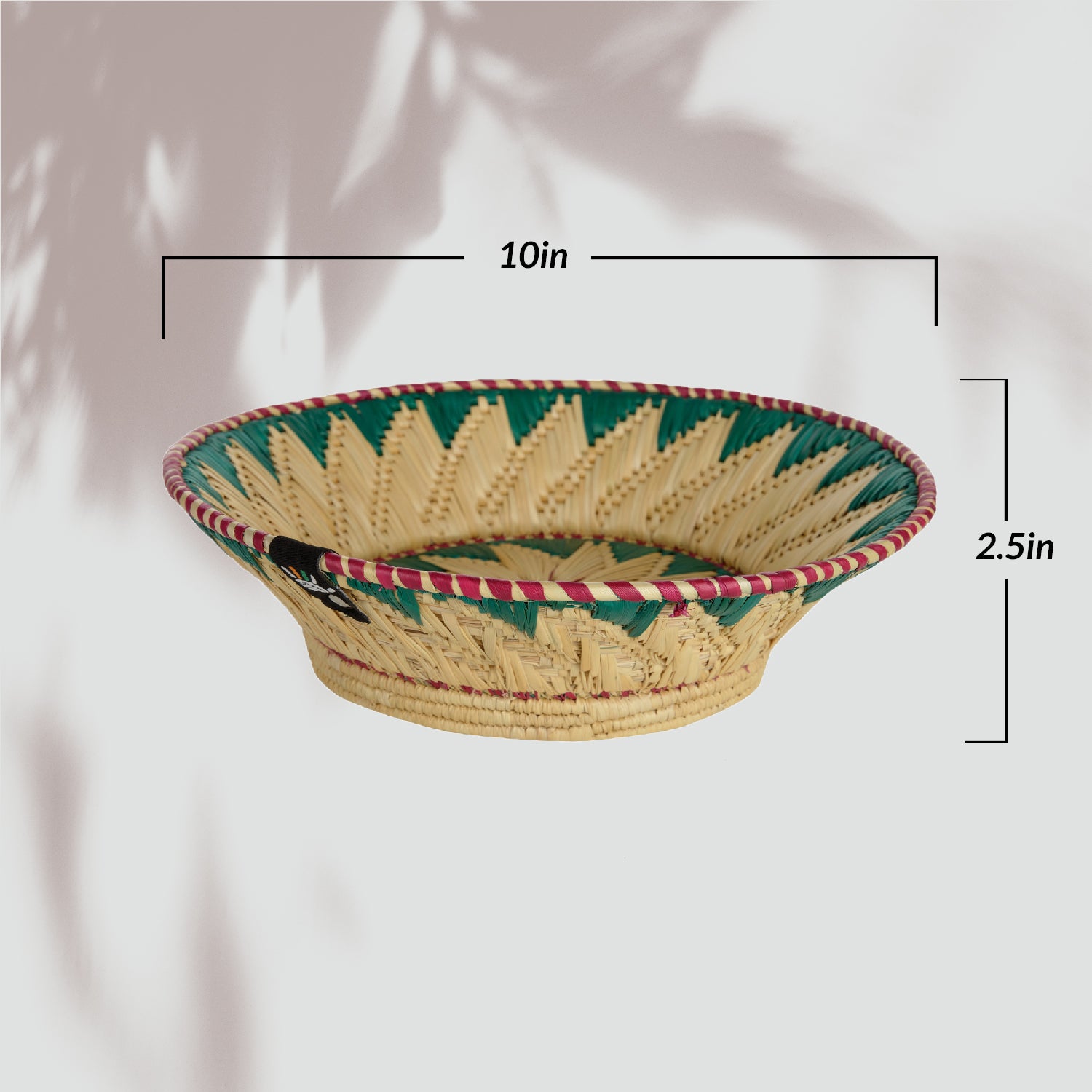 Happy Cultures 'Green' Floral Moonj Basket