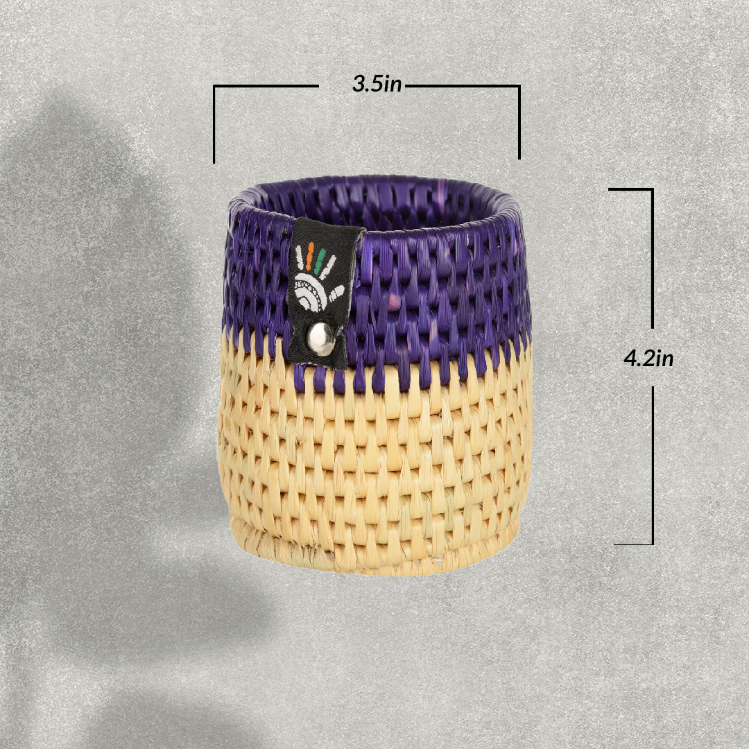 Happy Cultures 'Purple' Moonj Pen Stand