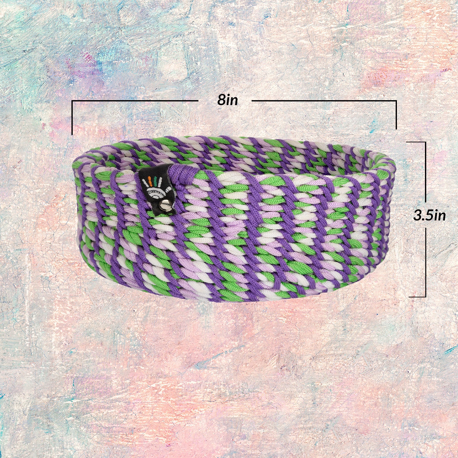 Happy Cultures 'Purple' Yarn Braided Basket