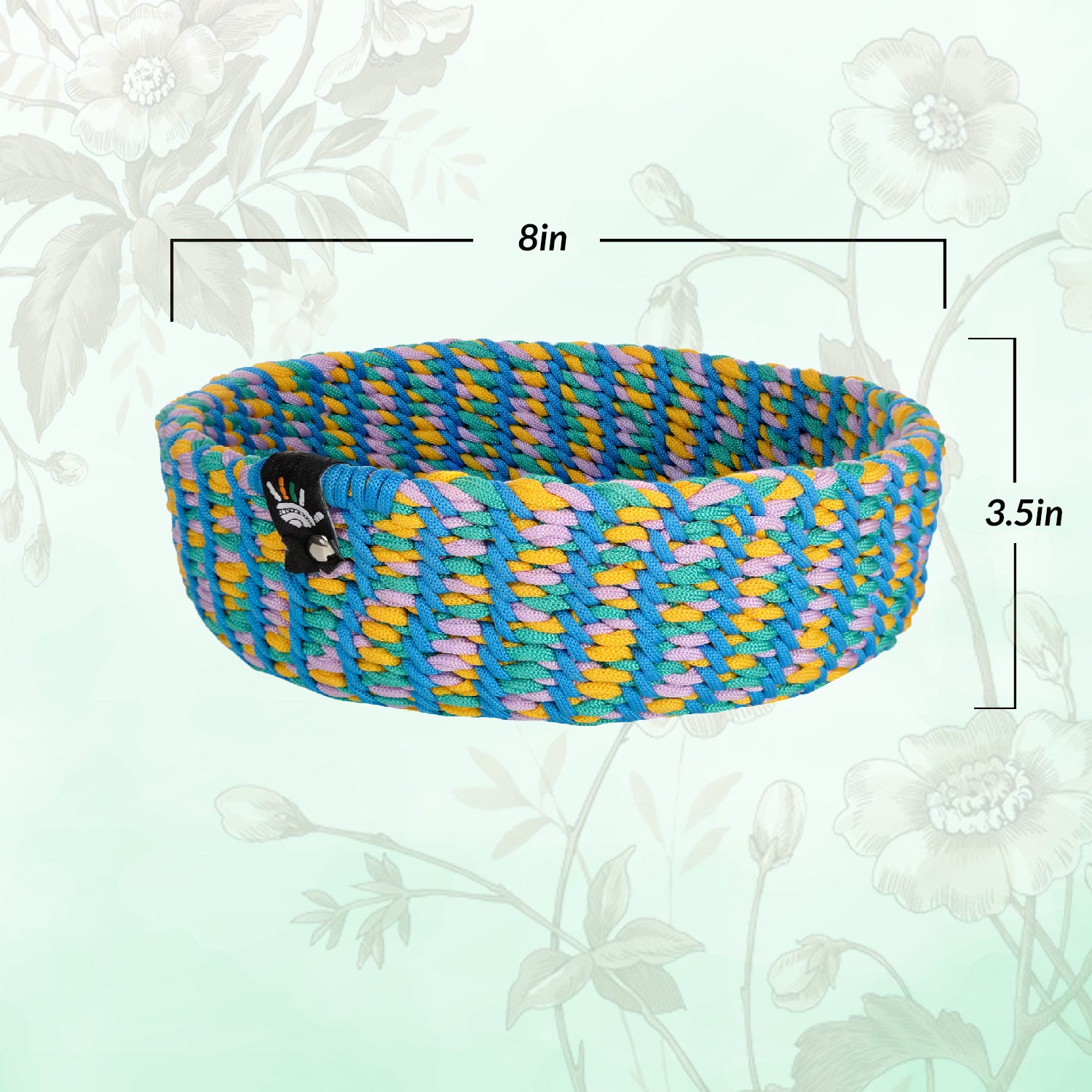 Happy Cultures 'Blue' Yarn Braided Basket
