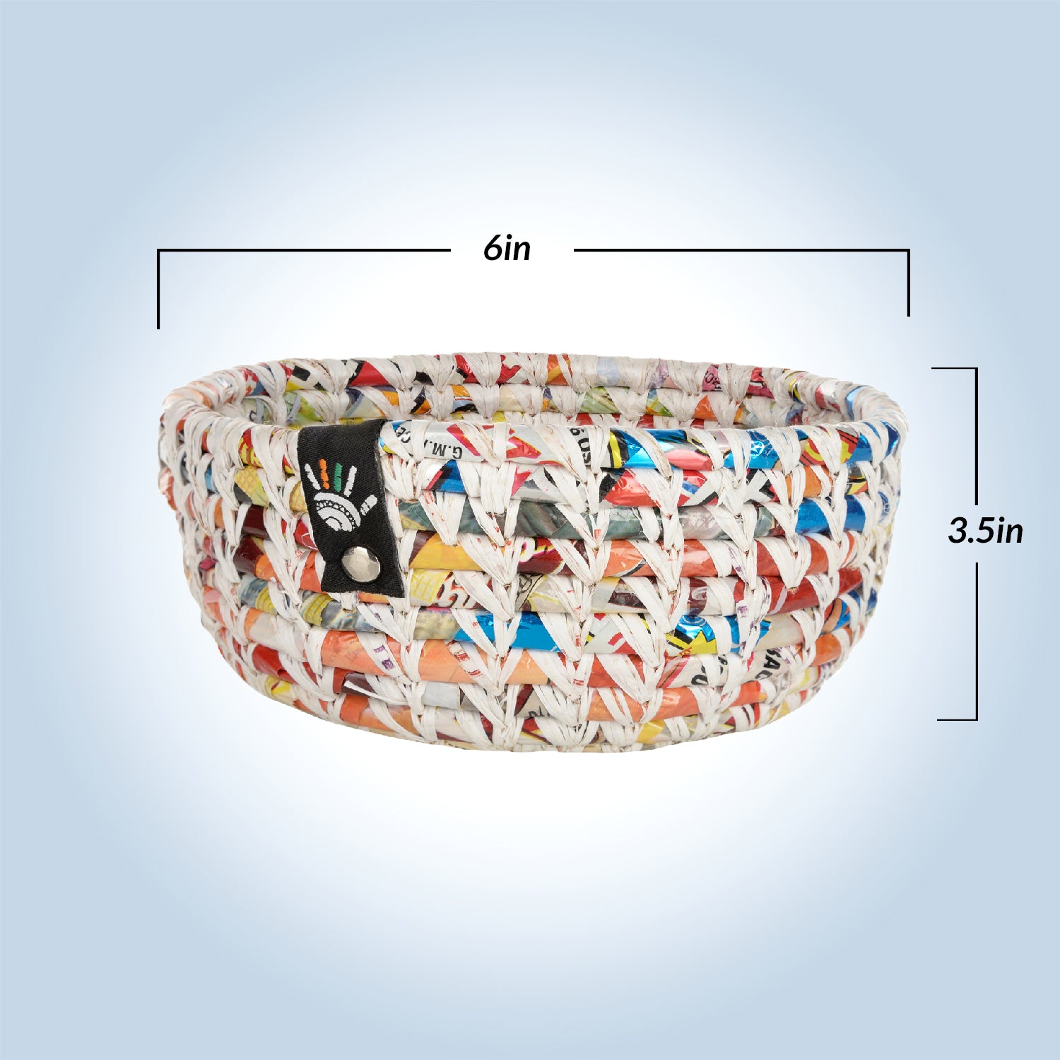 Happy Cultures 'Multicolour' Recycled Wrapper Basket