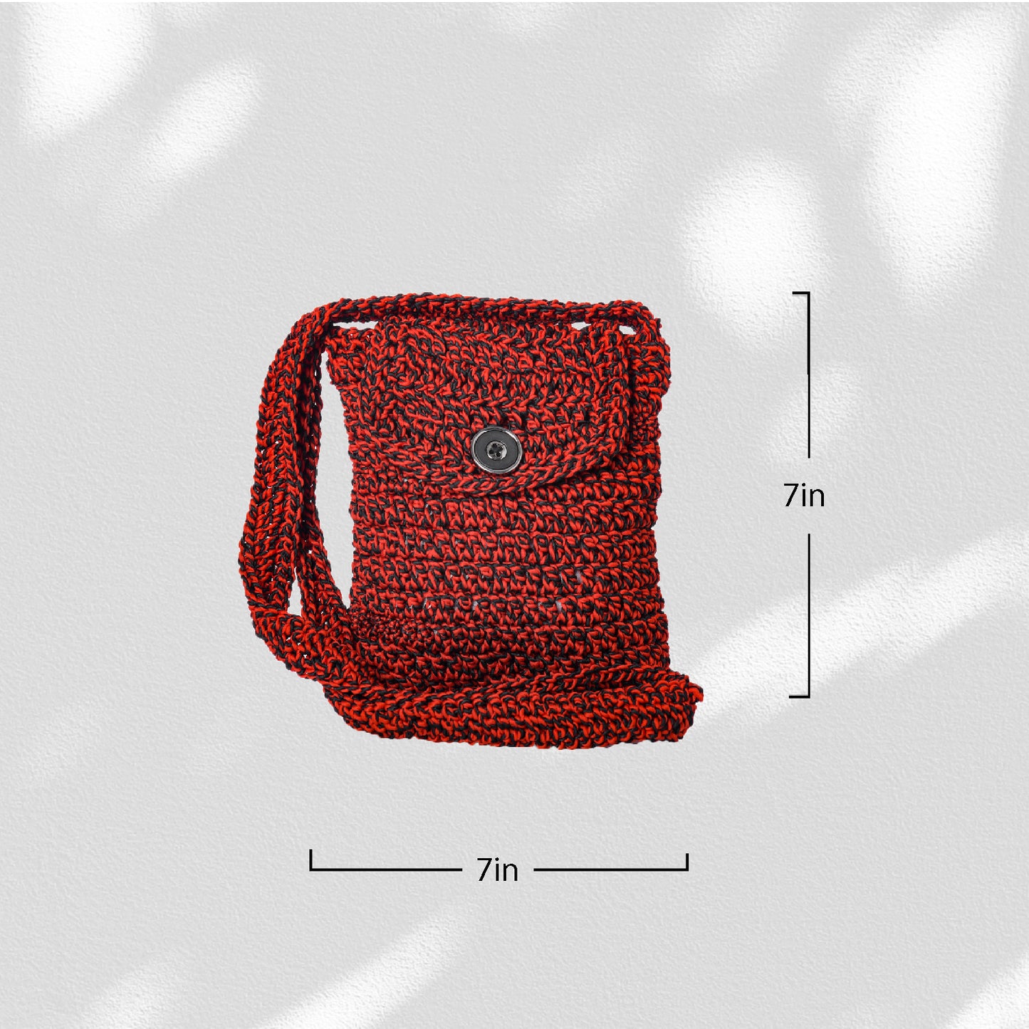 Happy Cultures Ruby Black Crocheted Sling Bag