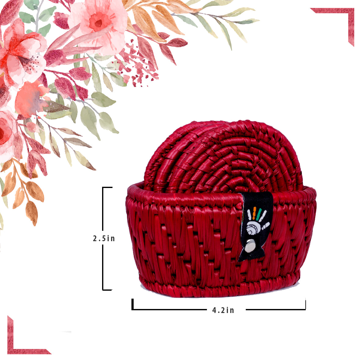 Ruby Grass Fiber Coaster - Happy Cultures