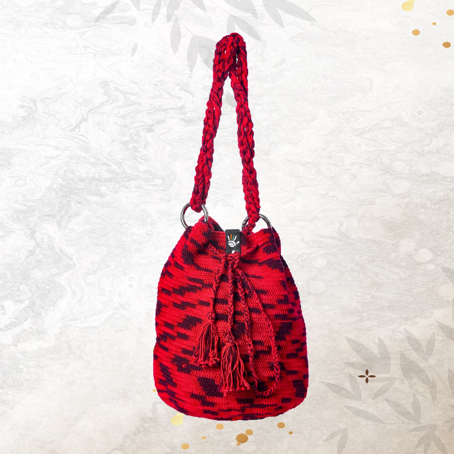 Happy Cultures Vermilion Tassel Potli Bag