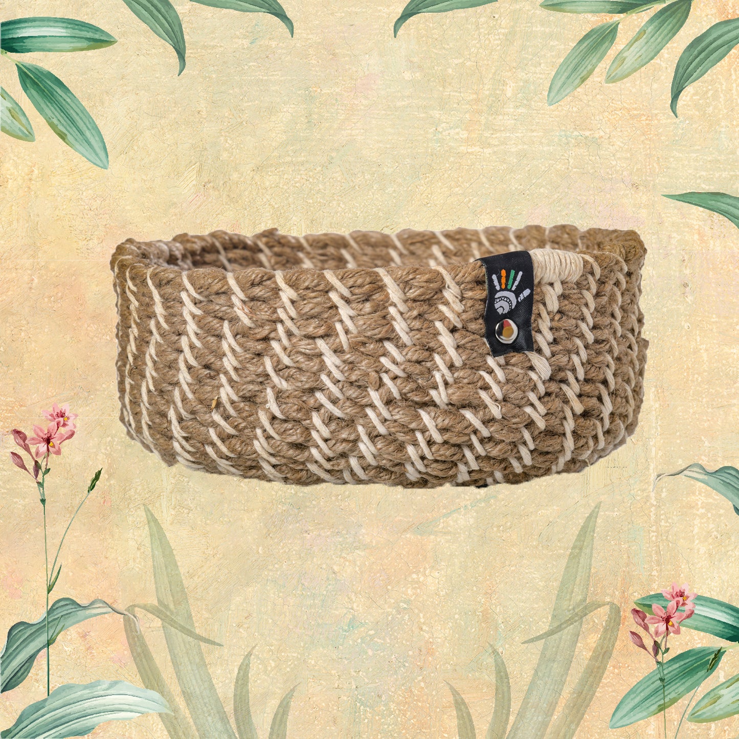 Happy Cultures 'Beige' Jute Braided Basket