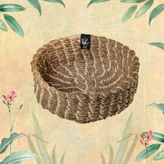 Happy Cultures 'Beige' Jute Braided Basket