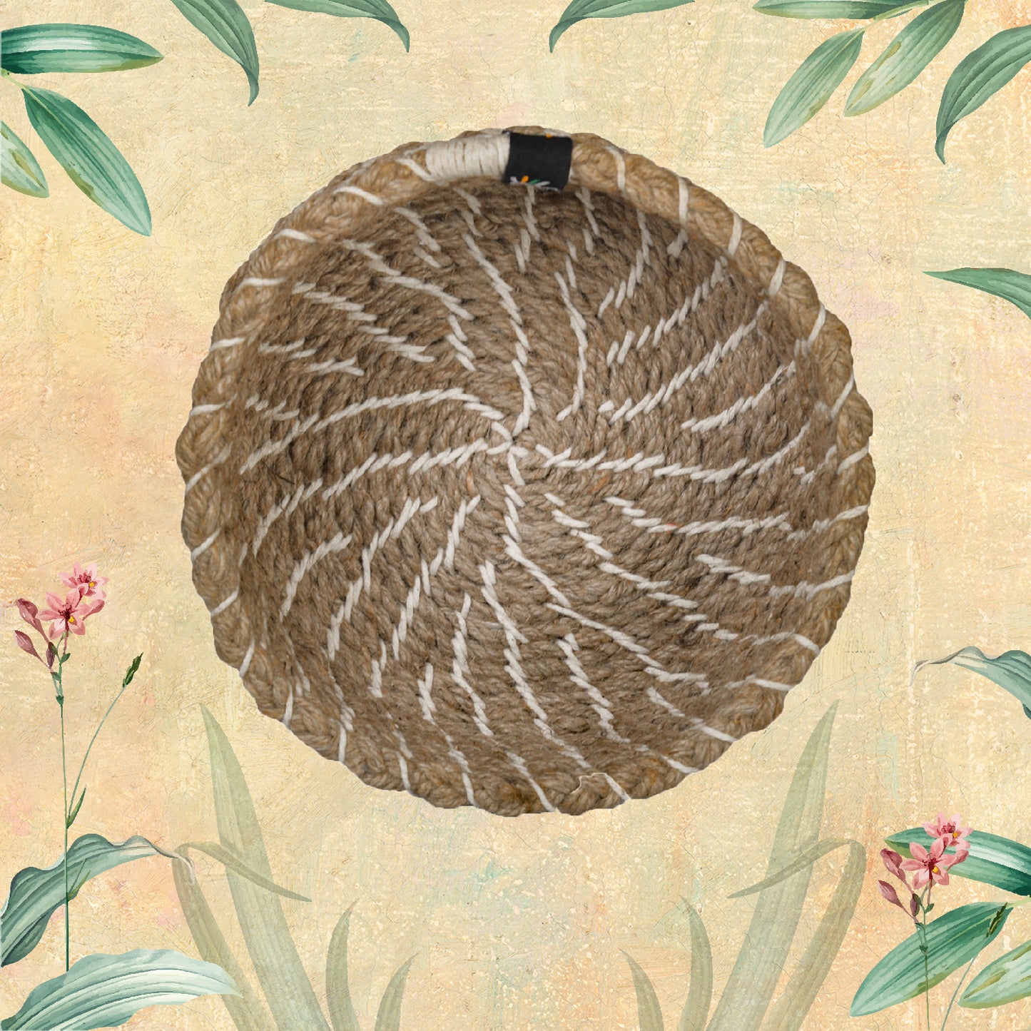 Happy Cultures 'Beige' Jute Braided Basket