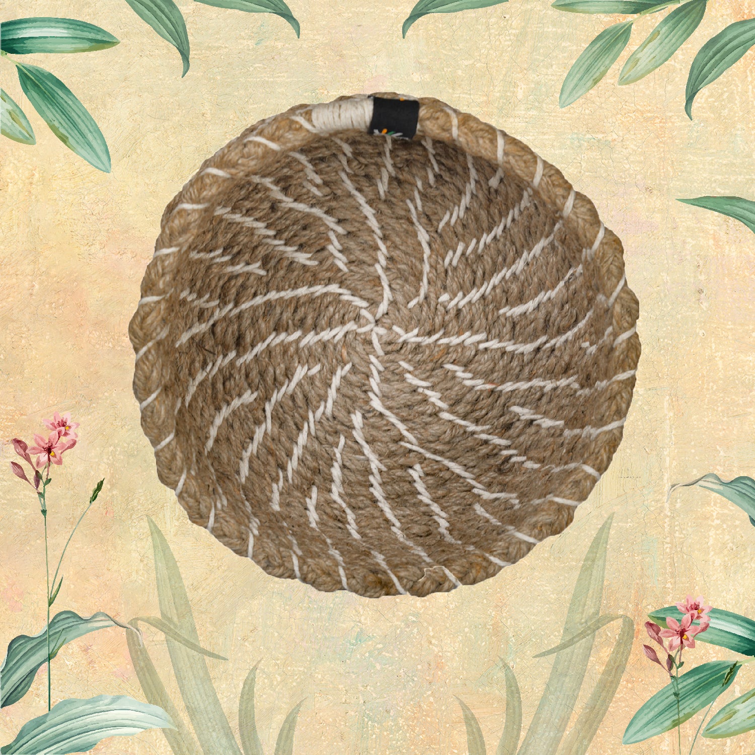 Happy Cultures 'Beige' Jute Braided Basket