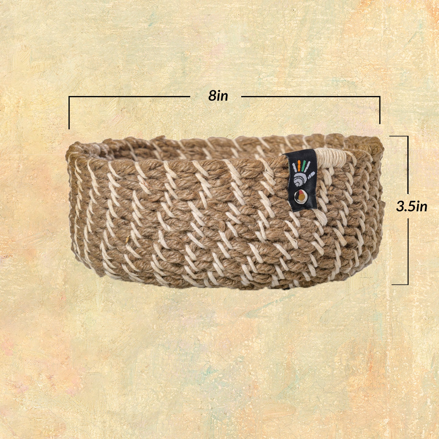 Happy Cultures 'Beige' Jute Braided Basket