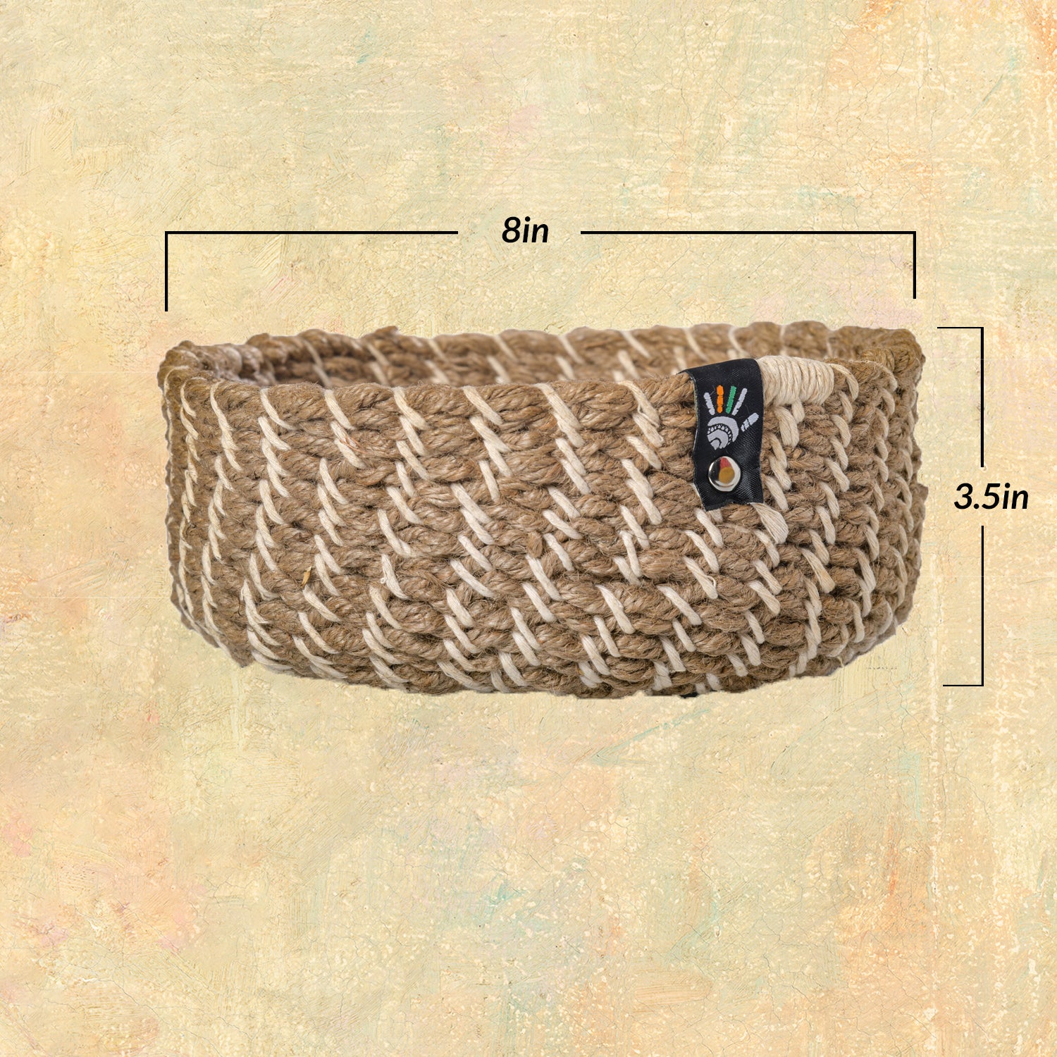 Happy Cultures 'Beige' Jute Braided Basket