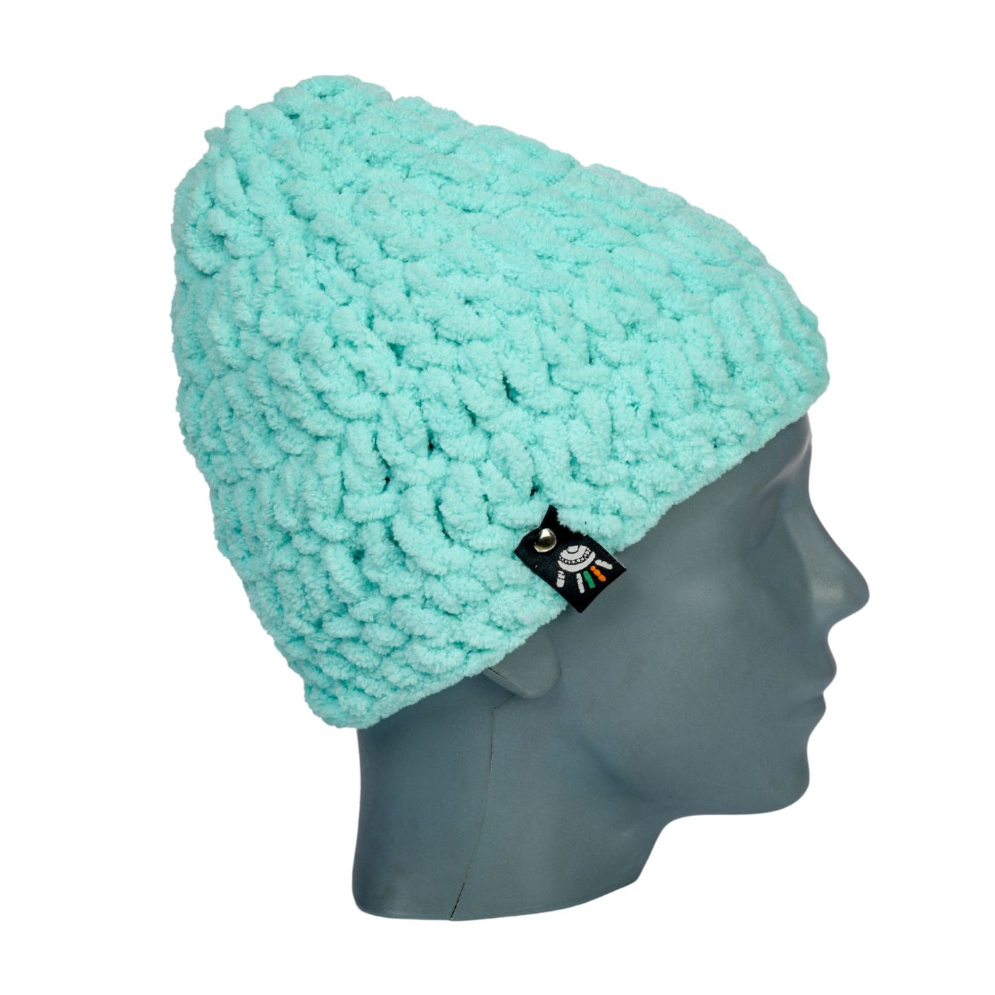 Aqua Crochet Beanie