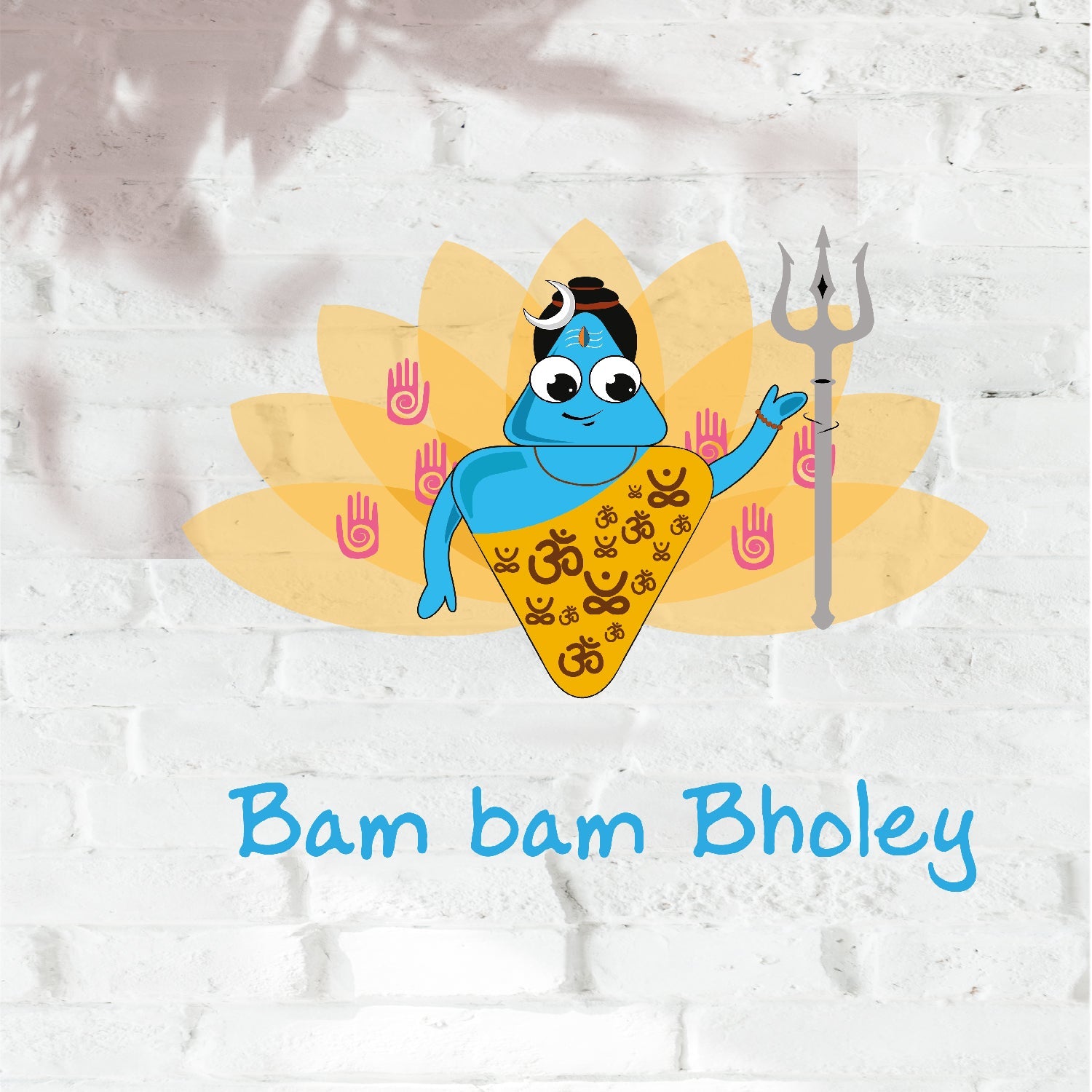 Bam Bam Bholey Round Neck T-Shirt Happy Cultures
