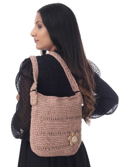 Blush Jute Market Bag Happy Cultures