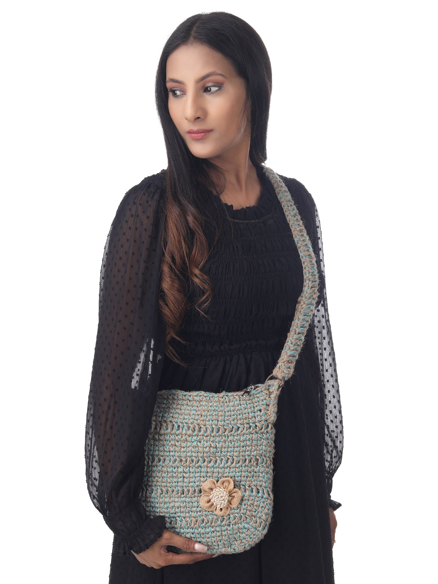 Cobalt Jute Market Bag Happy Cultures