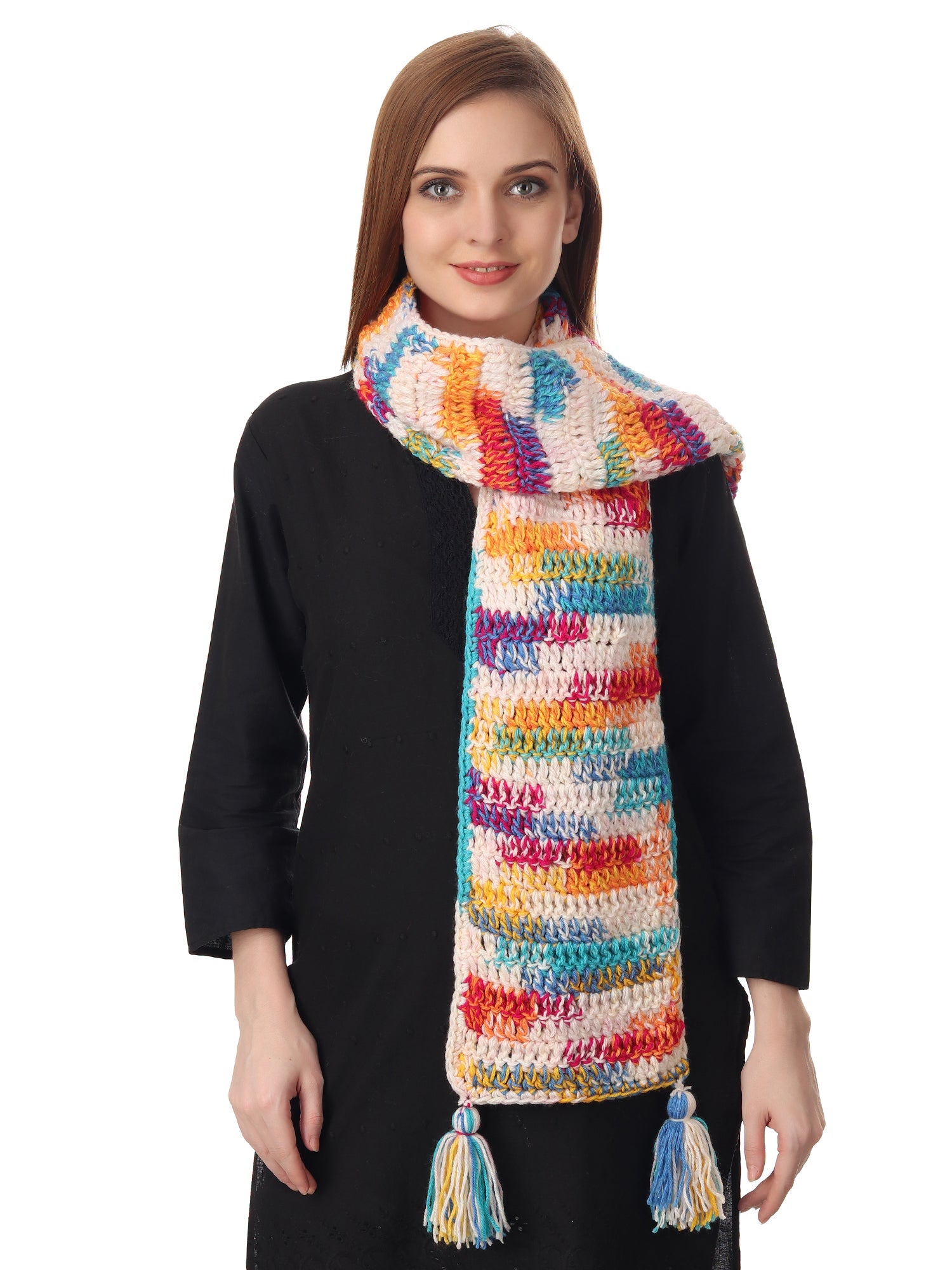 Colorburst Crochet Scarf Happy Cultures