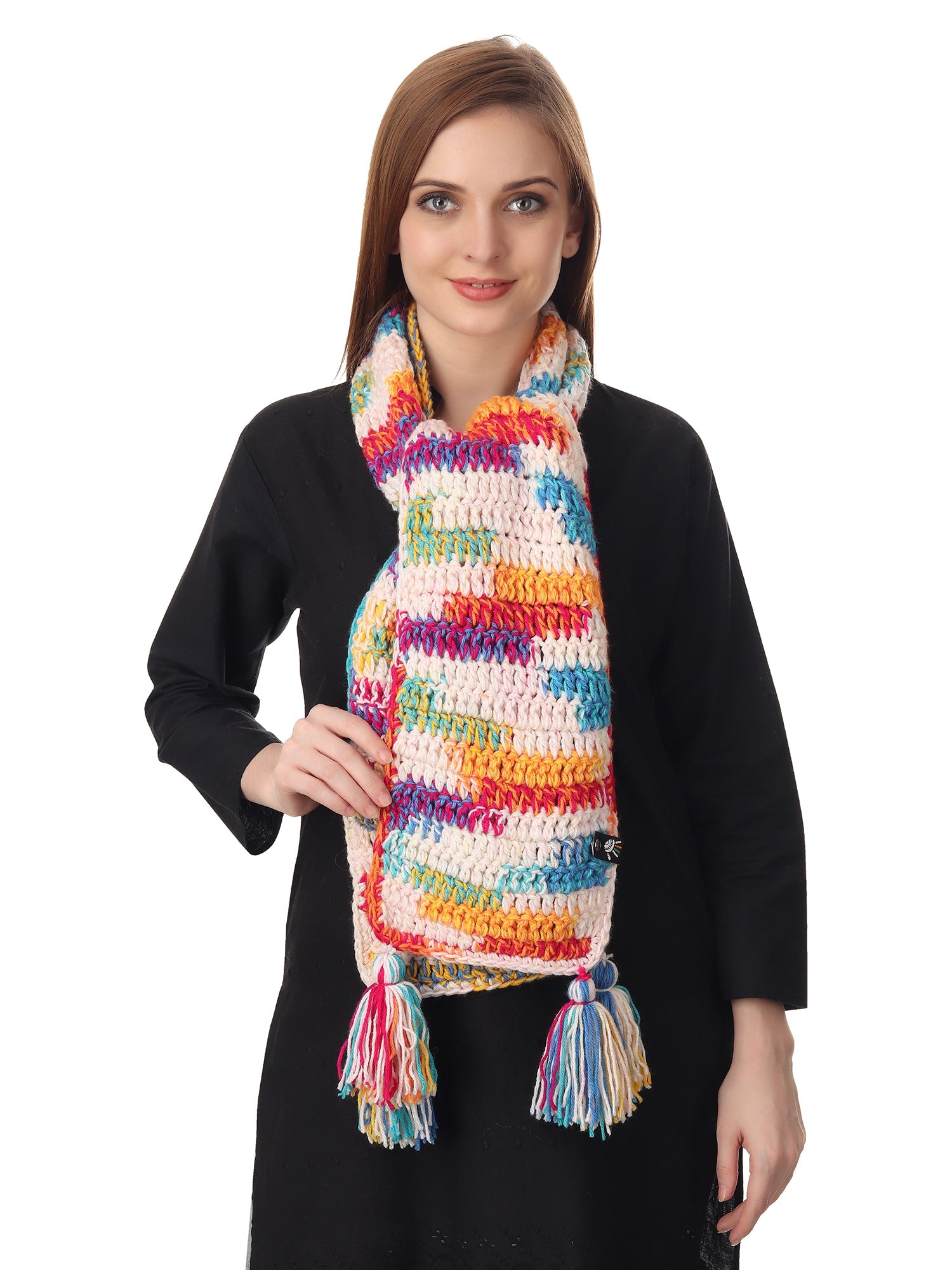 Colorburst Crochet Scarf Happy Cultures