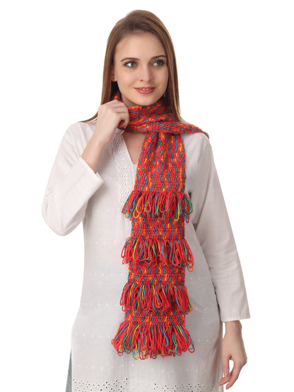 Crimson Carnival Frilled Scarf Happy Cultures