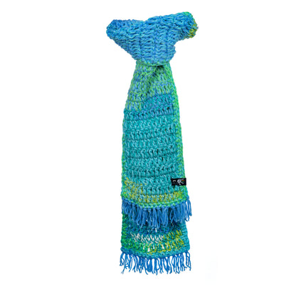 Fresh Green Crochet Scarf