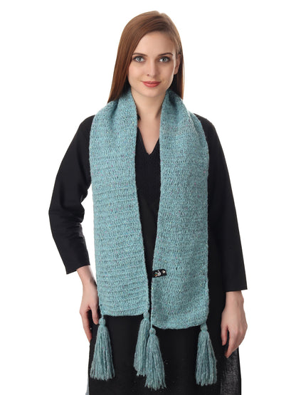 Graceful Turquoise Crochet Scarf Happy Cultures