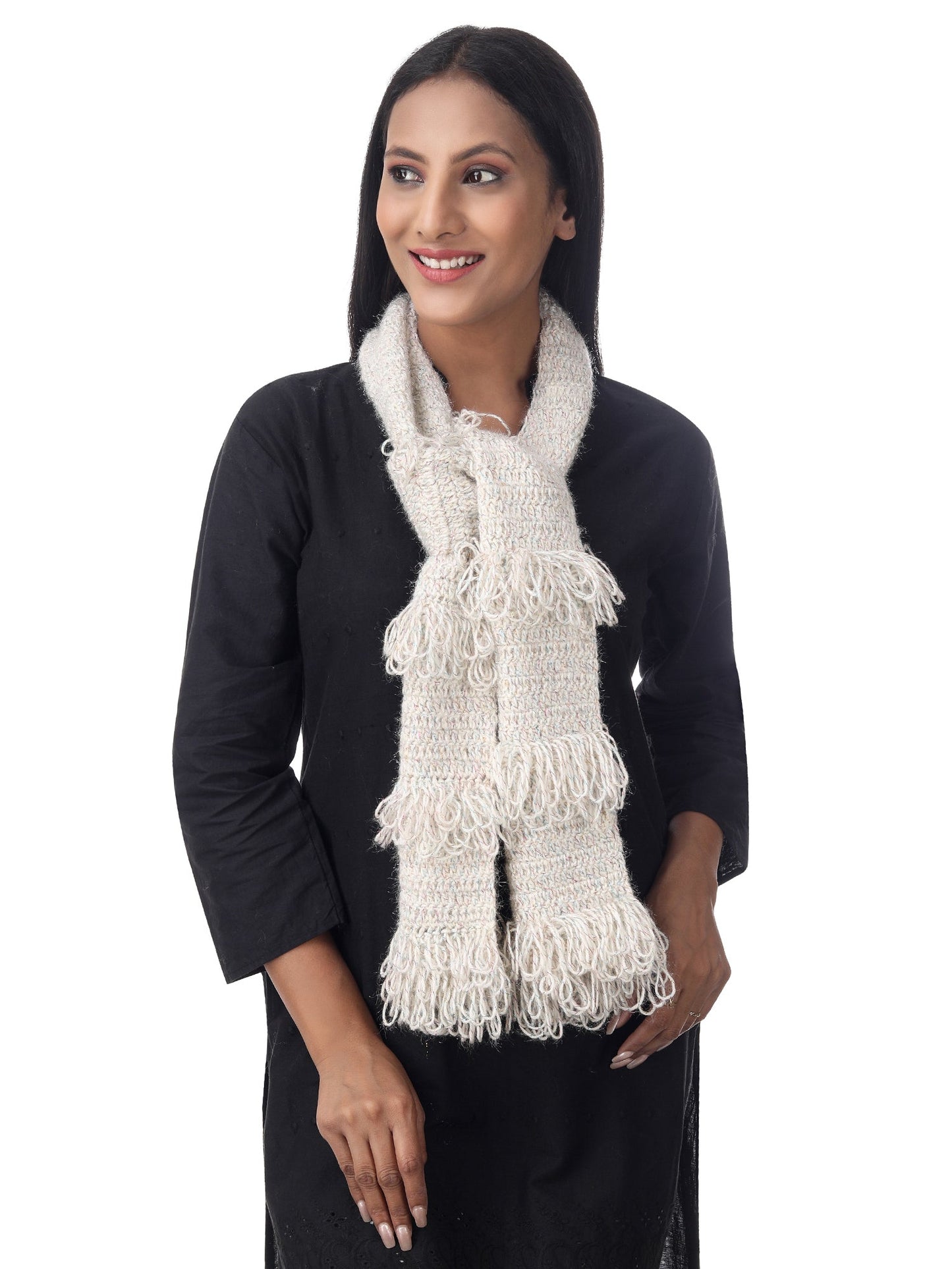 Ivory Whisper Frilled Scarf Happy Cultures
