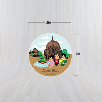 Kumbh Mela Khusro Bagh Fridge Magnet (3 inch) Happy Cultures