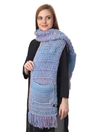 Pocketed Lilac Ombre Unisex Scarf Happy Cultures