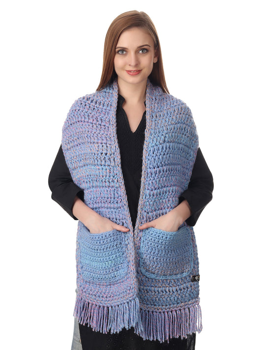 Pocketed Lilac Ombre Unisex Scarf Happy Cultures