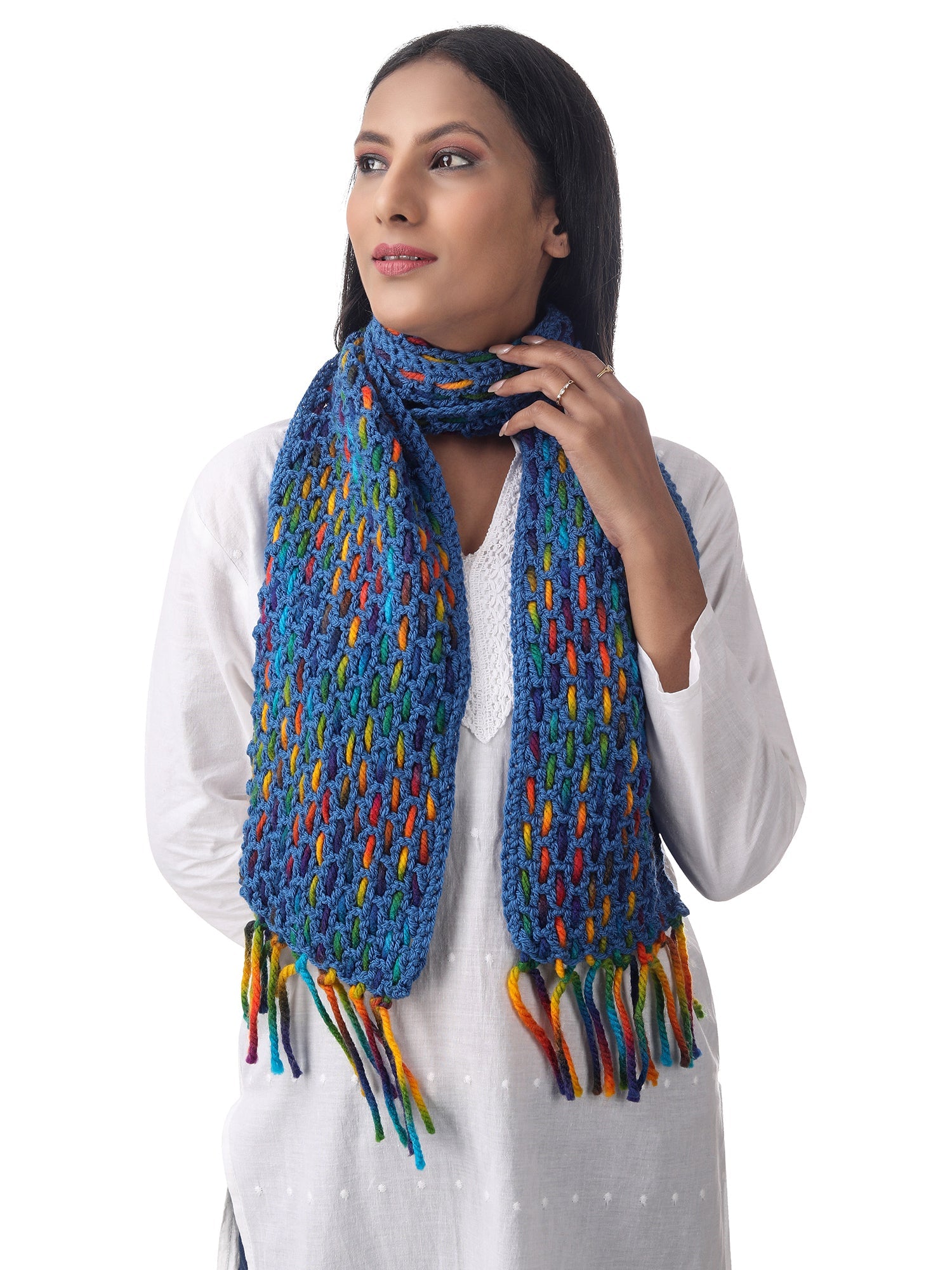 Prussian Threads Handcrafted Weave Scarf Happy Cultures