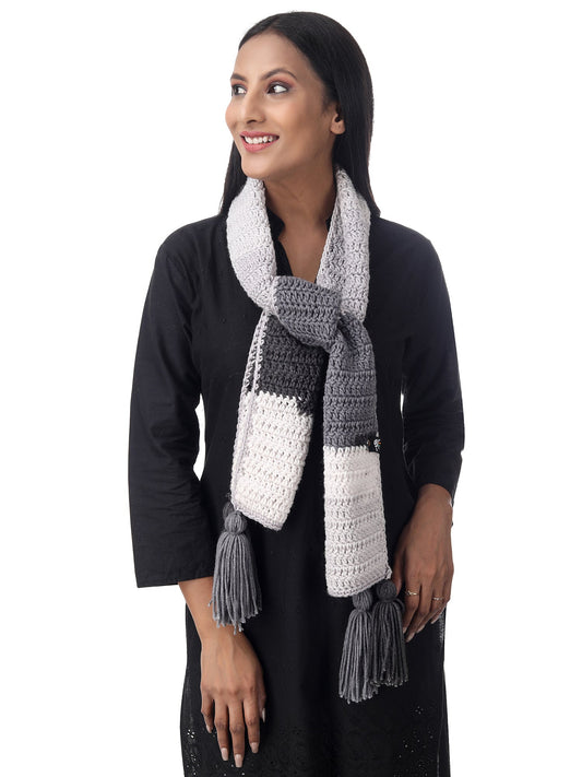 Shades Grey Crochet Scarf Happy Cultures