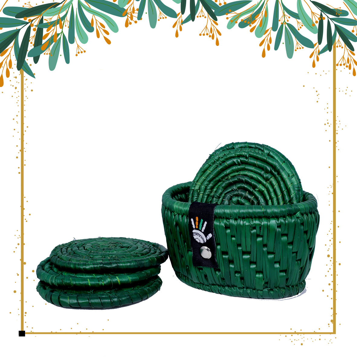 Emerald Grass Fiber Coaster - Happy Cultures