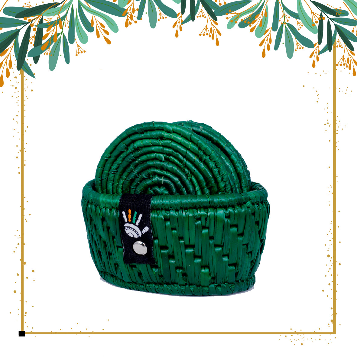 Emerald Grass Fiber Coaster - Happy Cultures