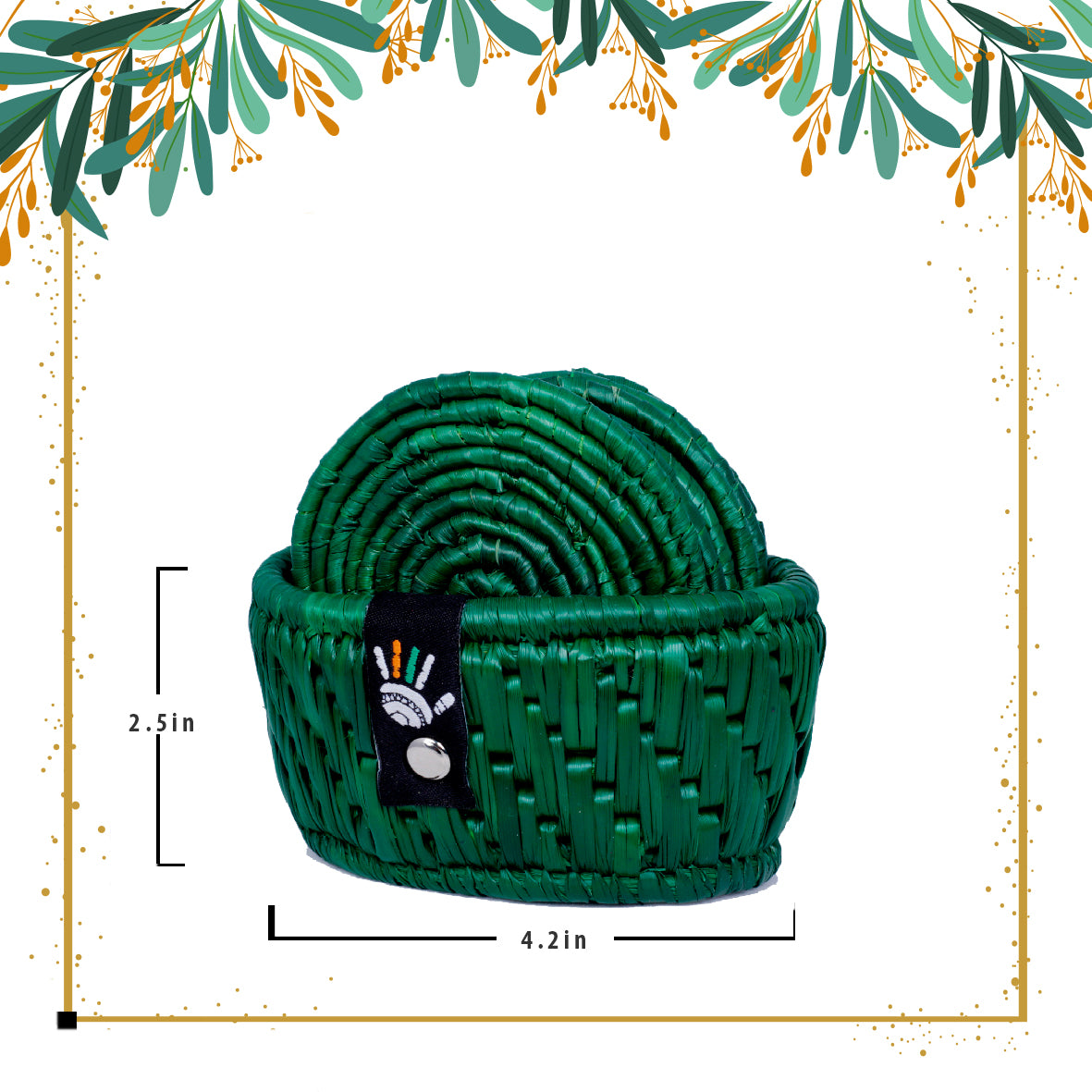 Emerald Grass Fiber Coaster - Happy Cultures