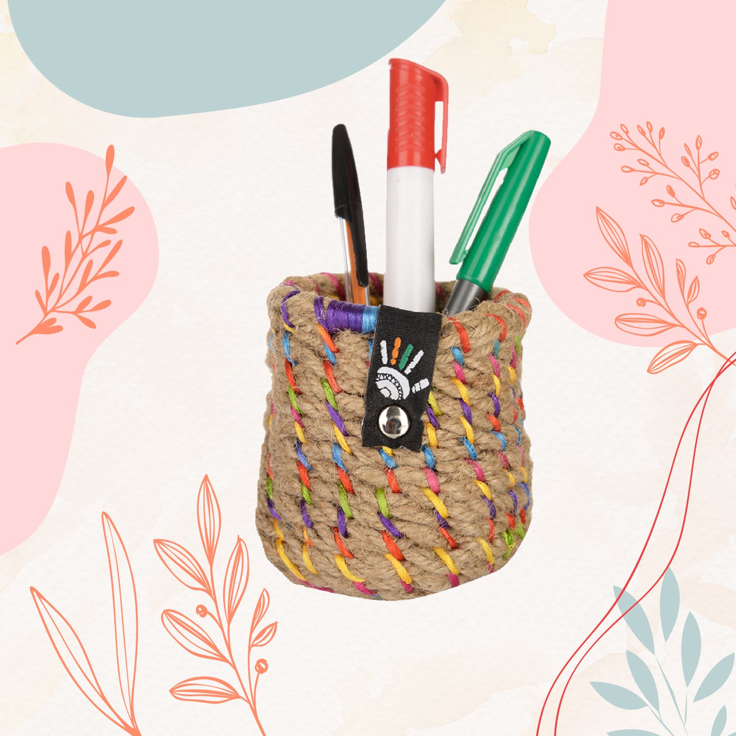 Jute Pen Stand - Happy Cultures