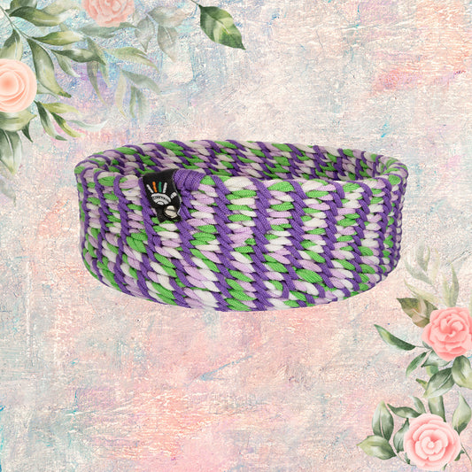 Happy Cultures 'Purple' Yarn Braided Basket
