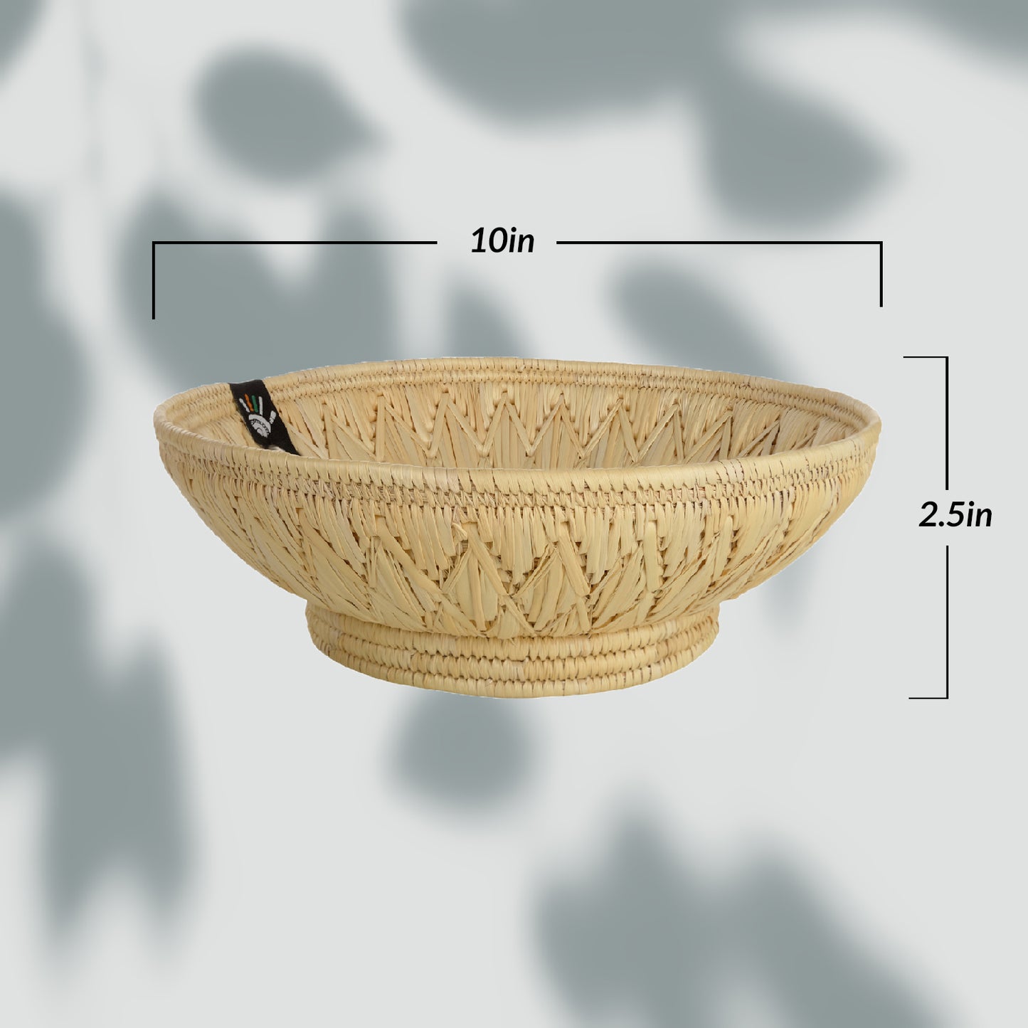 Happy Cultures 'Natural' Floral Moonj Basket